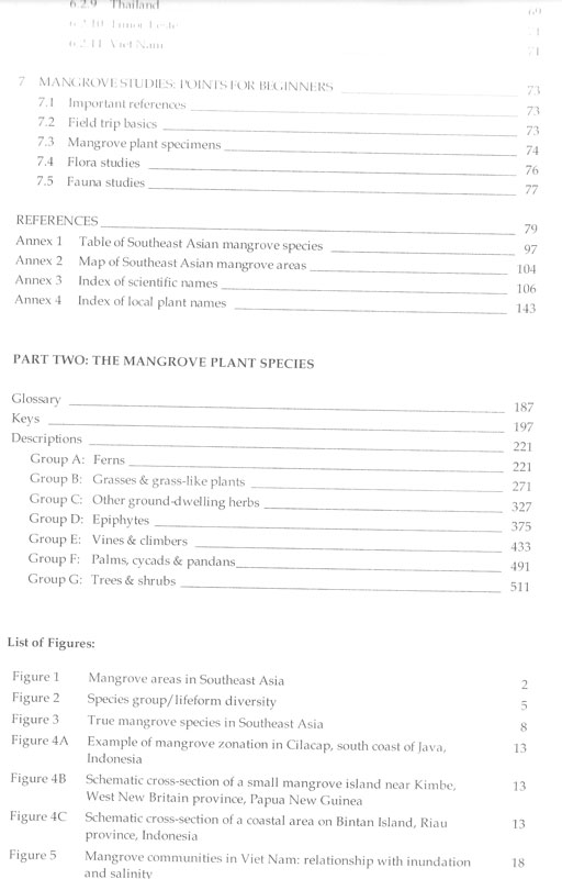 Mangrove Guidebook for Southeast Asia - inhaltsverzeichnis